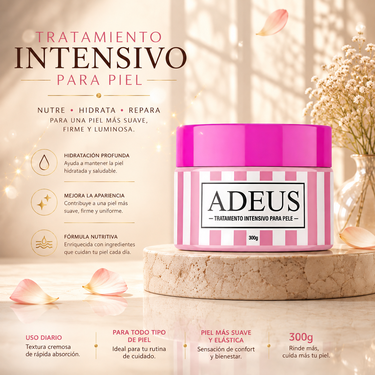 Crema Adeus Reafirmante 300 Gramos