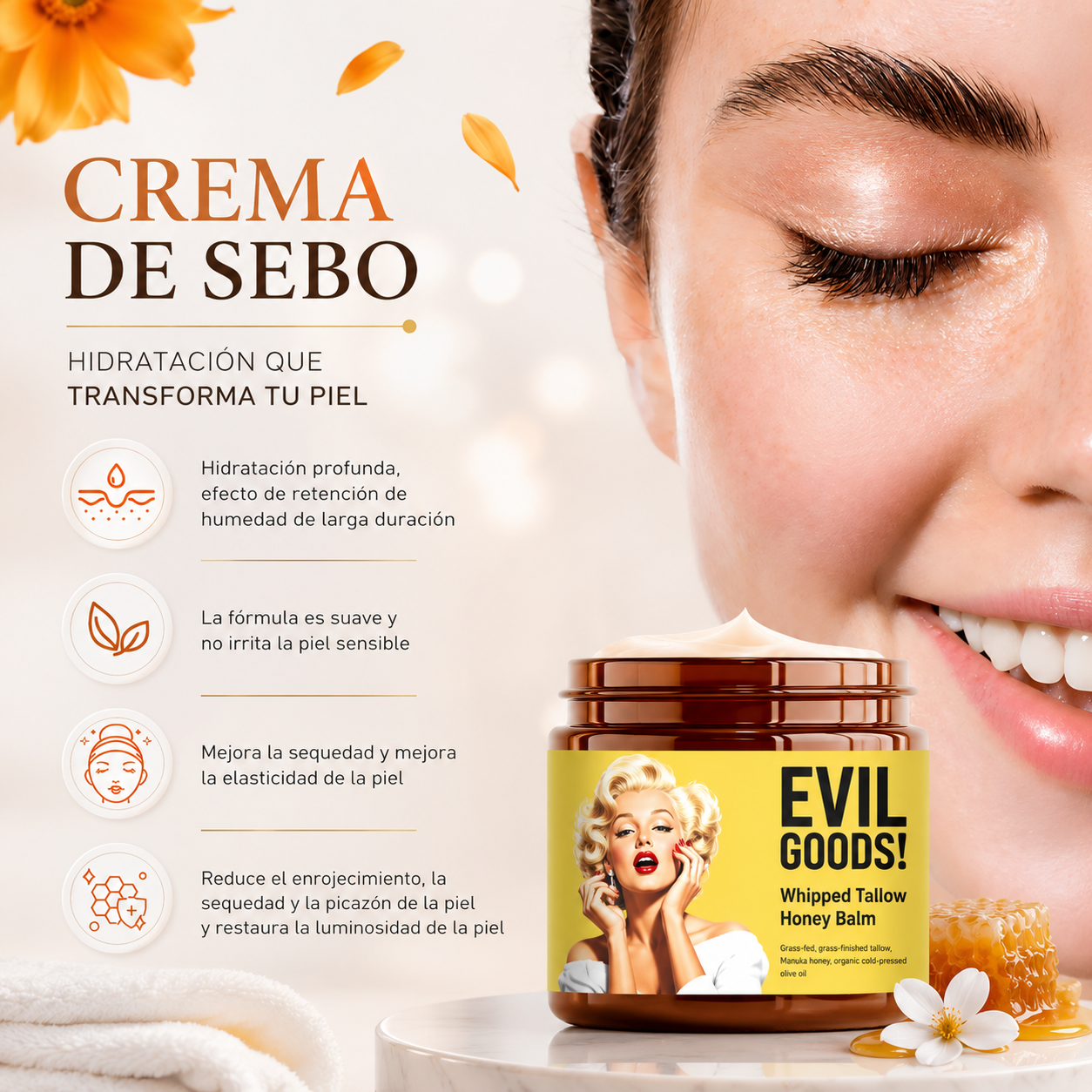 Crema Hidratante Evil Goods Manteca