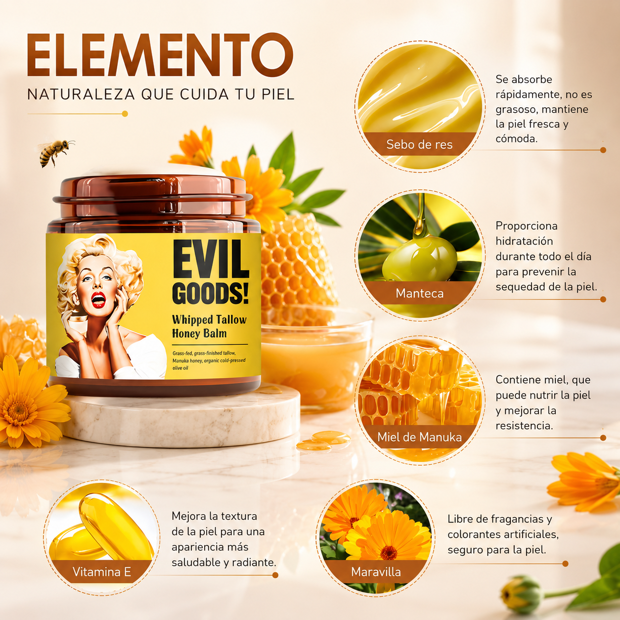 Crema Hidratante Evil Goods Manteca